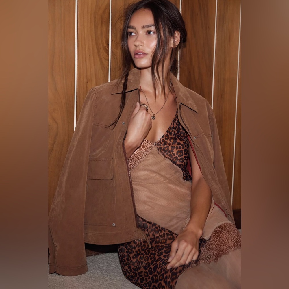 Free People Vegan Suede Jacket
